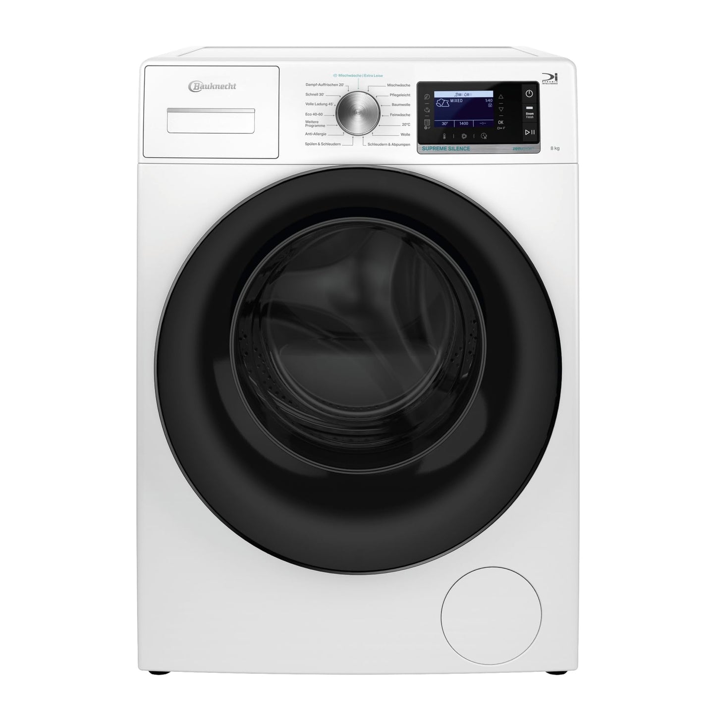 Bauknecht (B6R 88 SILENCE DE) Waschmaschine (8kg) inkl. Dampffunktion: Supreme Silence, ZEN-Motor