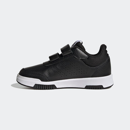 adidas 'Tensaur' Hook and Loop Laufschuhe für Kinder: Schwarz-Weiß