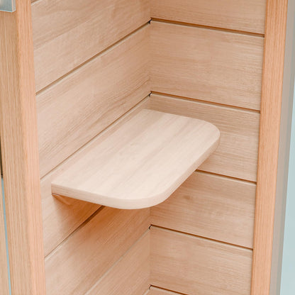 Dewello® Infrarotsauna 'Hyder' (115x105cm) für 1-2 Personen aus Hemlock-Holz, LED, Bluetooth