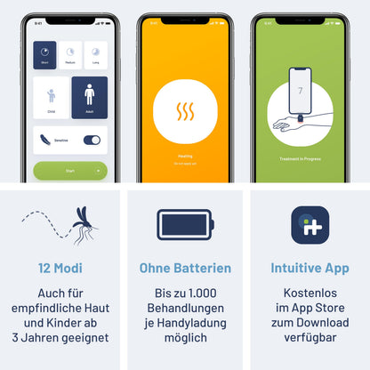 heat it - Insektenstichheiler für dein iPhone: Chemiefreie Behandlung mit konzentrierter Wärme
