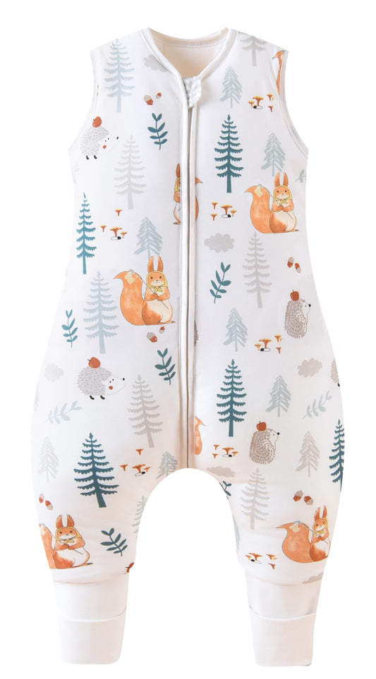 Chilsuessy (2er Pack) Baby Schlafsack mit Beinen, 1.5 Tog | 100% Baumwolle, Ganzjahr