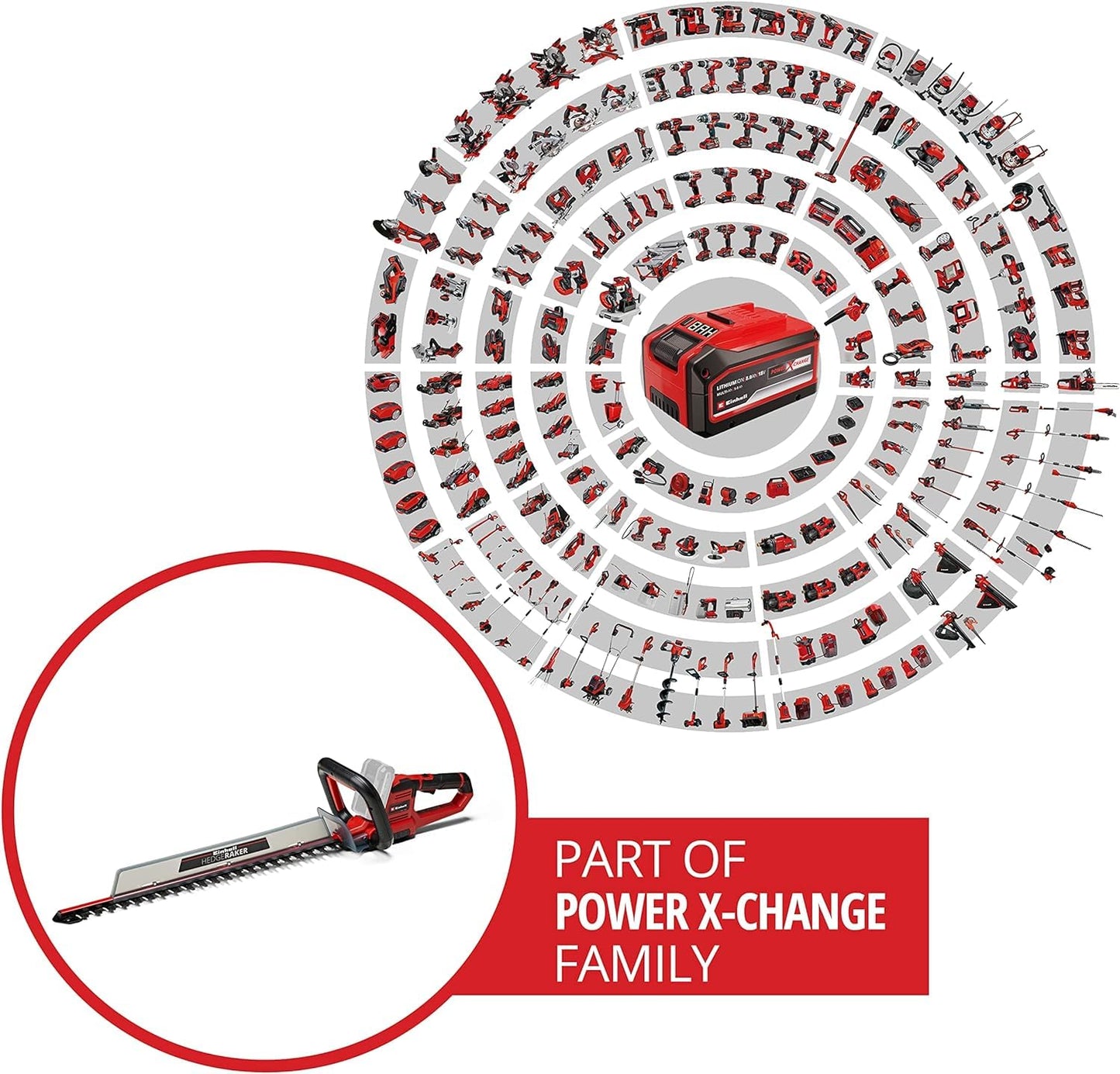 Einhell Akku-Heckenschere (GE-CH 18/60) Li-Solo Power X-Change ohne Akku