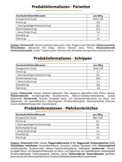 Vestakorn frische 9er-Handwerksbrötchen Auswahl: Selbst aufbacken in 6 Minuten