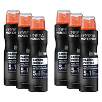 L'Oréal Men Expert 5-in-1 Deo für Männer für bis zu 48 Stunden Frische: Carbon Protect (6x150ml)