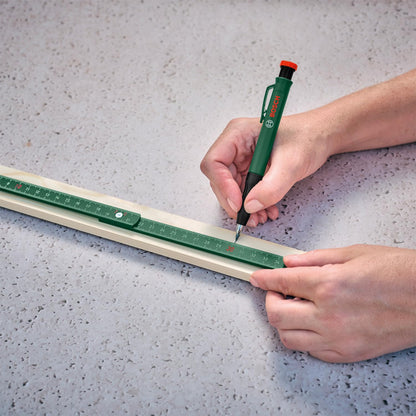 Bosch Markier-Set mit Wasserwaage 25cm, Maßstab 2m und Tieflochmarker-Bleistift