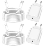 Apple iPhone Schnellladegerät 25W - 'MFi-Zertifiziert' (2er-Pack) mit USB-C auf Lightning-Kabel
