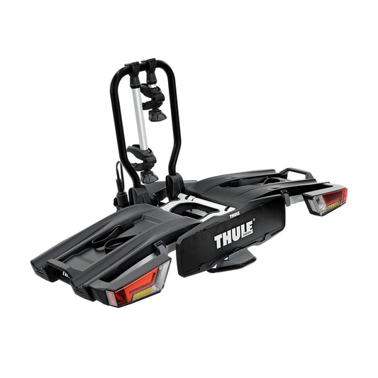 Thule EasyFold XT Fahrradträger für Anhängerkupplung für 2 Fahrräder (Schwarz-Aluminium)