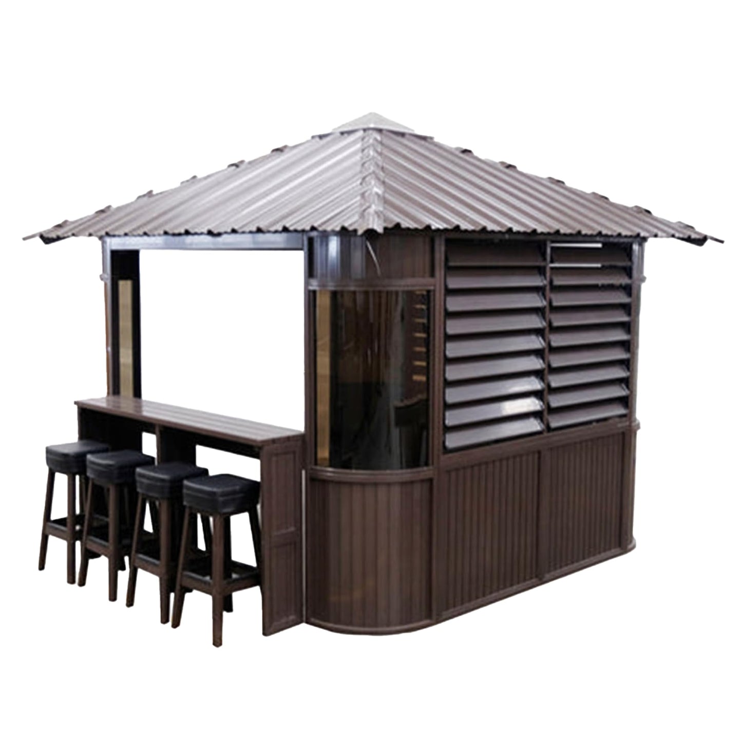 CANADIAN SPA CO. 'Fraser' HotTub Pavillon in Braun: Freistehend, Lamellen- & Dachfenster