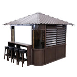 CANADIAN SPA CO. 'Fraser' HotTub Pavillon in Braun: Freistehend, Lamellen- & Dachfenster
