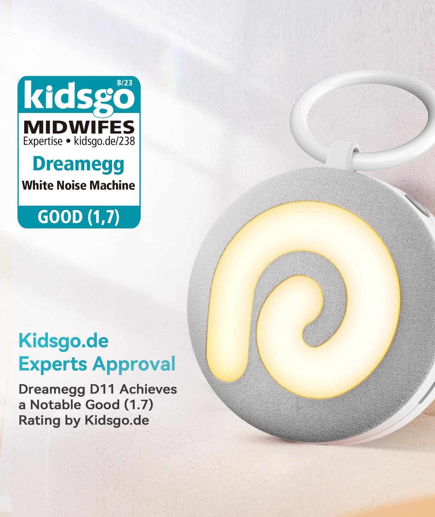 Dreamegg D11 Einschlafhilfe für Babys: 21-Sound Maschine, USB Wiederaufladbar
