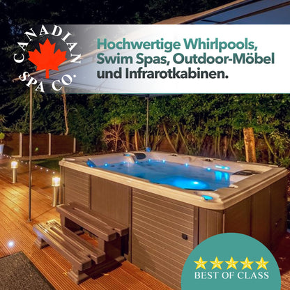 CANADIAN SPA CO. 'Winnipeg' UV Hot Tub Whirlpool für 6 Personen: 35-Massagedüsen, LED, Aromatherapie, Bluetooth