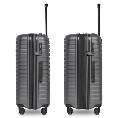 PACTASTIC Hartschalen Reisekoffer-Set (3-teilig) mit Dehnfalte & TSA-Schloss