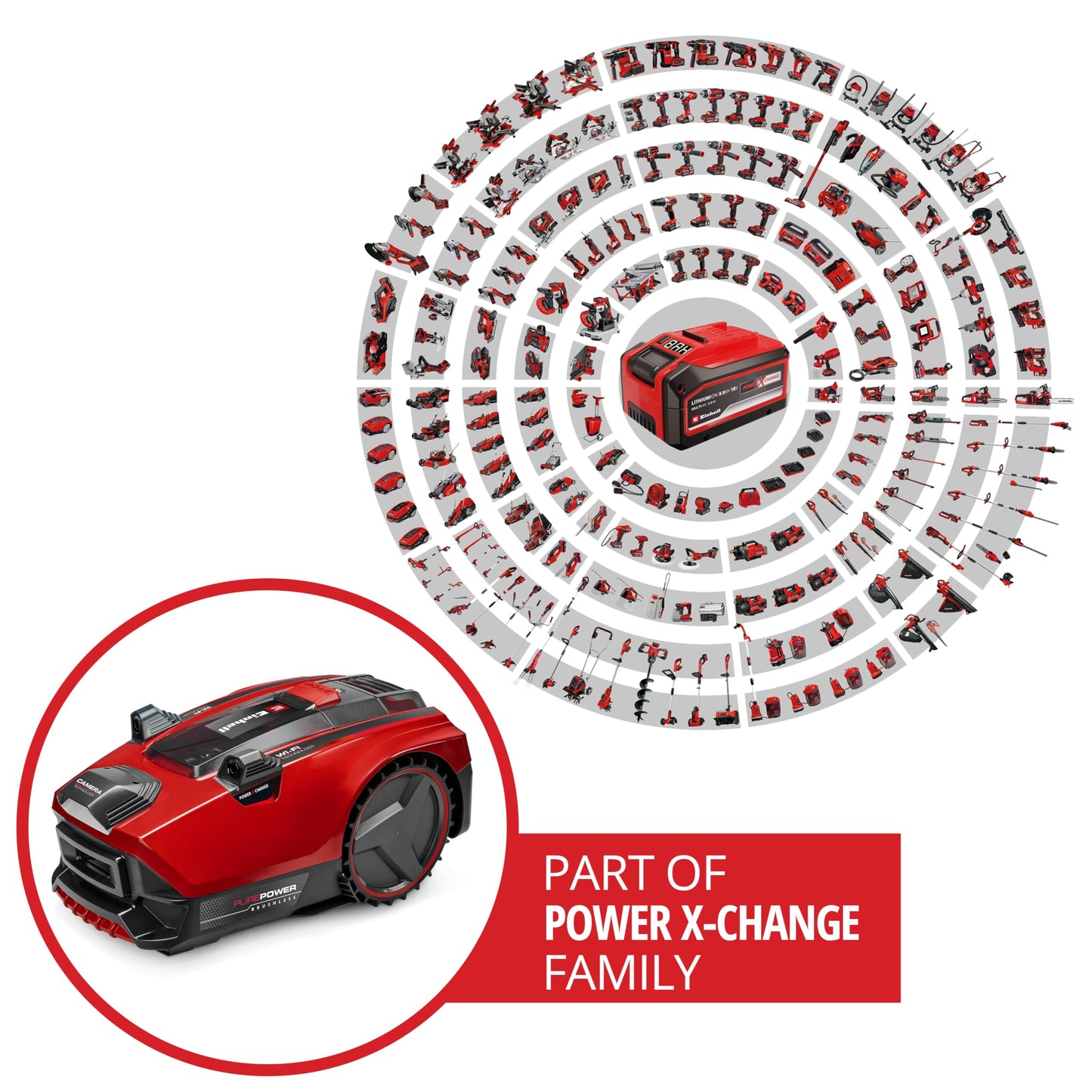 Einhell Mähroboter FREELEXO CAM PLUS 600 Power X-Change inkl. 4,0Ah Plus Akku (18V, Kamera, für 600m²)