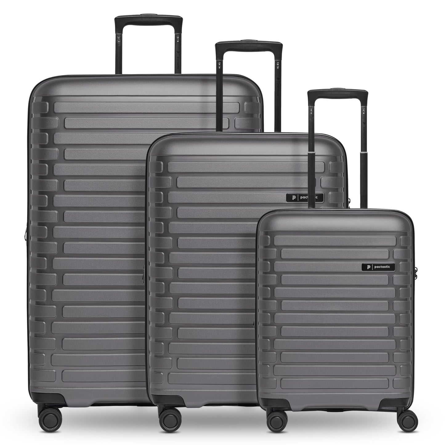 PACTASTIC Hartschalen Reisekoffer-Set (3-teilig) mit Dehnfalte & TSA-Schloss