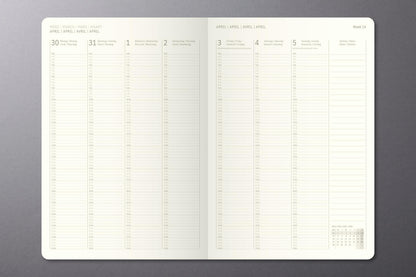 Planungsbuch 2026 Extra-Groß: A4+, Hardcover, 192 Seiten, Stiftschlaufe, Archivtasche