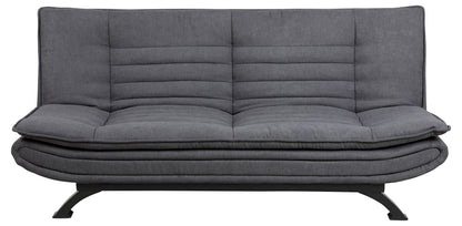 AC Design Furniture 'Jasper' Bettcouch in Dunkelgrau/Schwarz: Schlafsofa mit 3 Liegepositionen