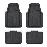 Amazon Basics Ganzjahres-Bodenmatten aus Gummi (4 Stück) für PKW, SUV und LKW (Schwarz)