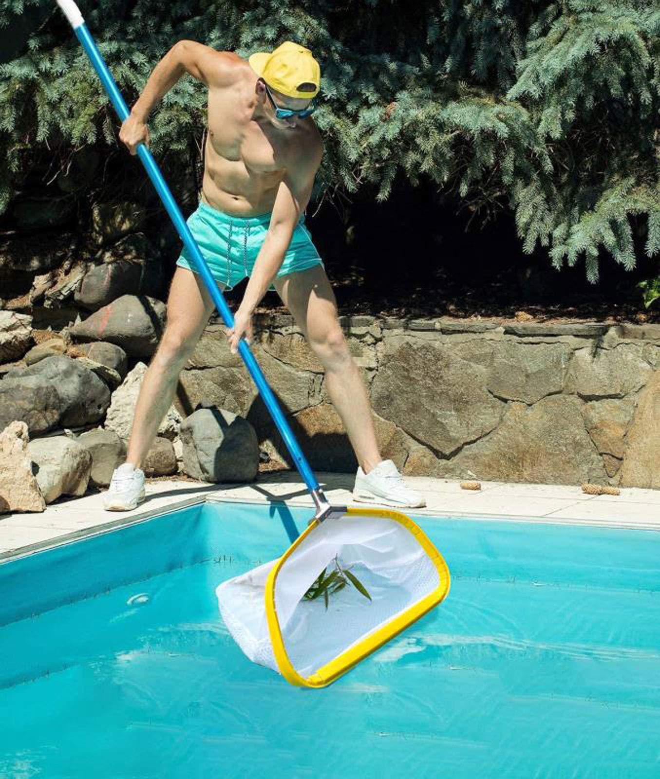 Schwerlast Laub-Käscher mit Aluminiumrahmen: Tiefen Netz für Schwimmbad Reinigung
