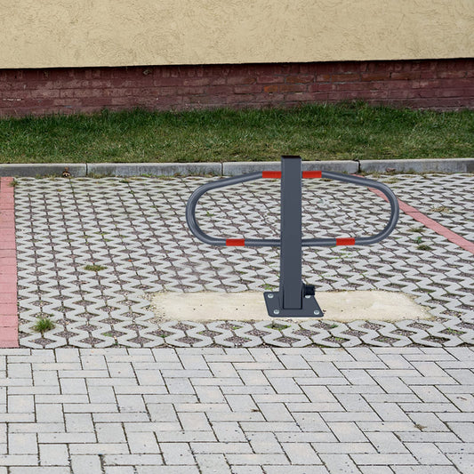 FIVMEN Verzinktes Parkplatzsperre | Klappbar mit Schlüsseln und Reflektierende Aufkleber