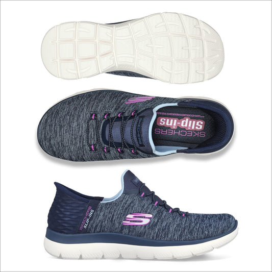 Skechers 'Summits Dazzling Haze' Slip-Ins Damen Sneaker (Navy)