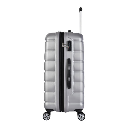 PROBEETLE BY EMINENT 'Voyager VII' Super-Leichtes Hartschalen Reisekoffer | Erweiterbar, Anti-Kratz, TSA-Schloss (Silber)