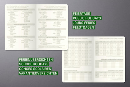 Planungsbuch 2026 Extra-Groß: A4+, Hardcover, 192 Seiten, Stiftschlaufe, Archivtasche