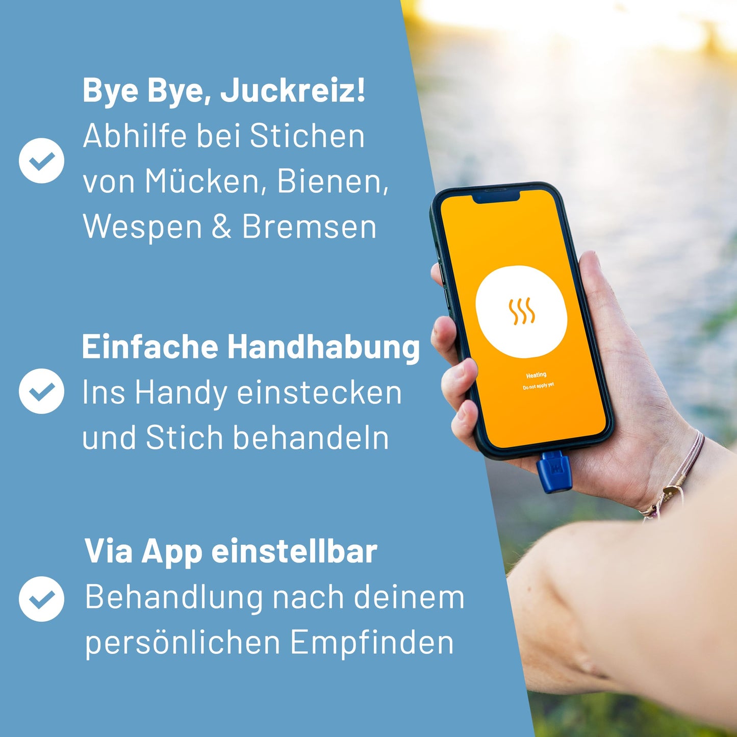 heat it - Insektenstichheiler für dein iPhone: Chemiefreie Behandlung mit konzentrierter Wärme