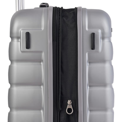 PROBEETLE BY EMINENT 'Voyager VII' Super-Leichtes Hartschalen Reisekoffer | Erweiterbar, Anti-Kratz, TSA-Schloss (Silber)
