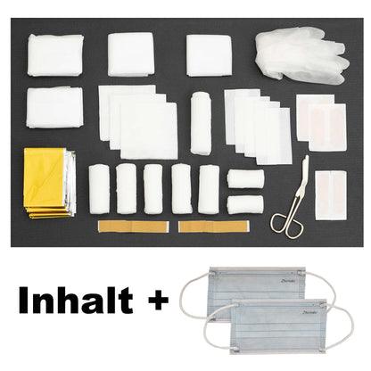 PETEX Verbandtasche aus Nylon-Gewebe: Inhalt nach DIN 13164 in Farbe Rot