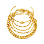 Modisches Edelstahl-Armband-Set | Luxuriöses Schmuckgeschenk für Damen
