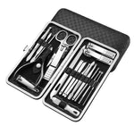 19-teiliges Edelstahl-Reise-Maniküre-Set | Pflegeset + Premium Etui