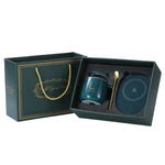Kaffee Geschenkset in Box Warmhalteteller - Kaffeetasse und Löffel