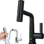 LED-Digital Wasserfall Küchenarmatur: 3-in-1 Schwenkbar