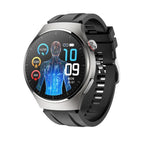 EKG Smartwatch mit PPG Laser | Körpertemperatur, Blutzucker, BT-Anruf