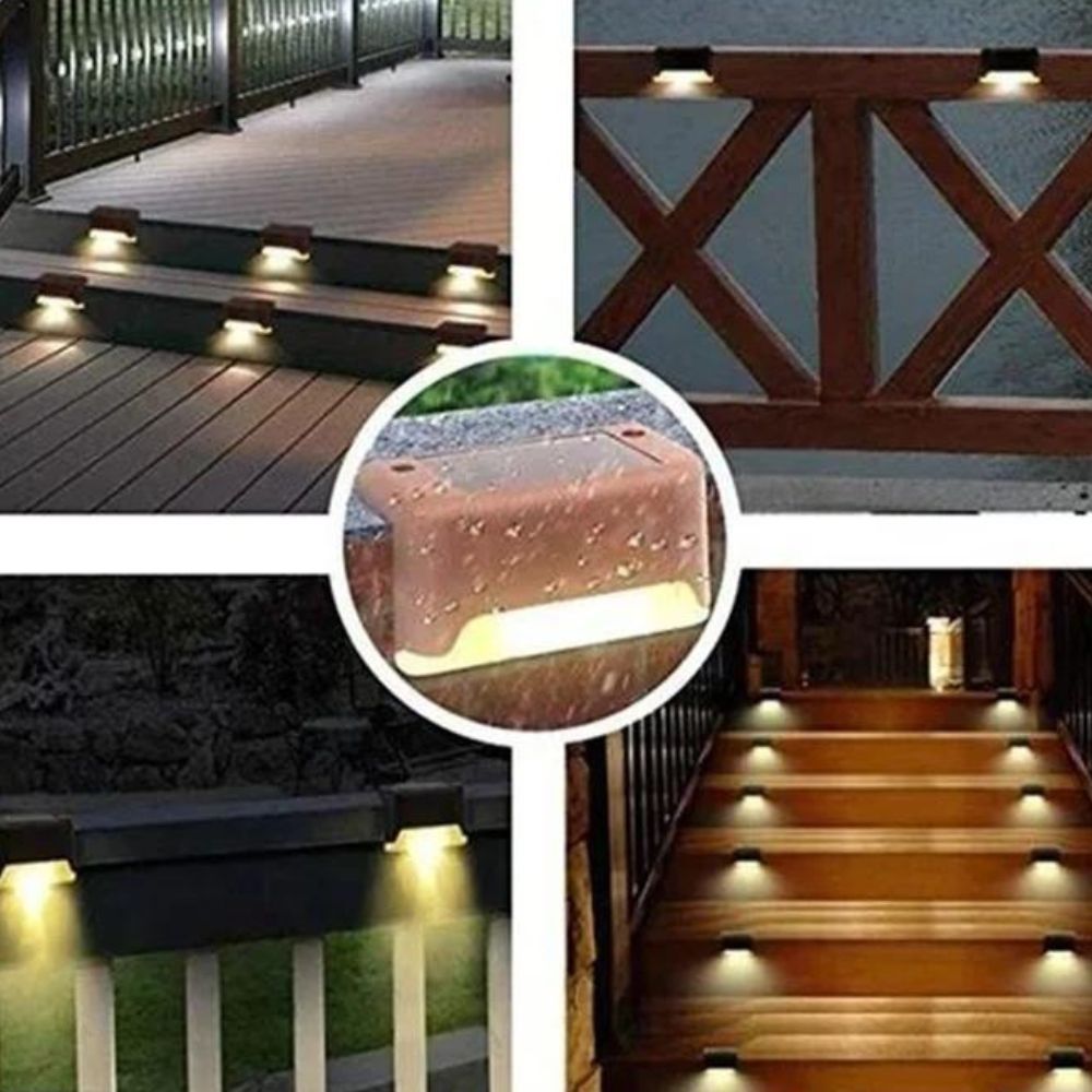 LED-Solar Zaunleuchten | Solarlampen für Garten/Außendekoration: Wasserfest