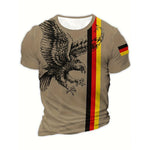 Deutschland Flagge mit Adler in 3D Herren T-Shirt