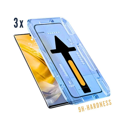 3x 9H-Panzerglas für Samsung Galaxy S25 Ultra/Plus | Vollschutz, Easy Installation, Fingerabdruck-Kompatibel
