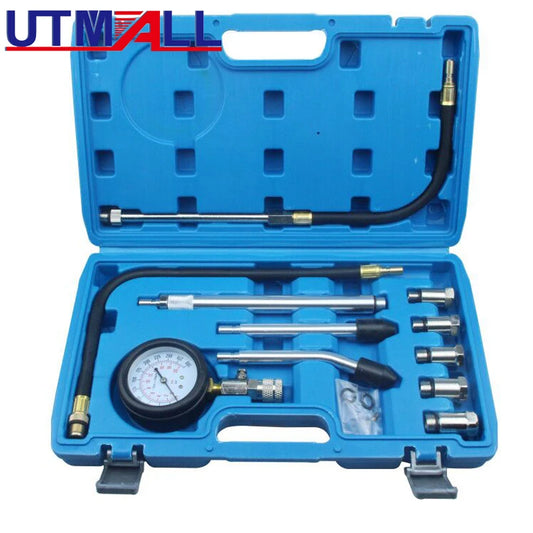 Neue Schnell Verbundene Benzin Gas Motor Zylinder Kompressor Gauge Meter Test Druck Kompression Tester Leckage Diagnose