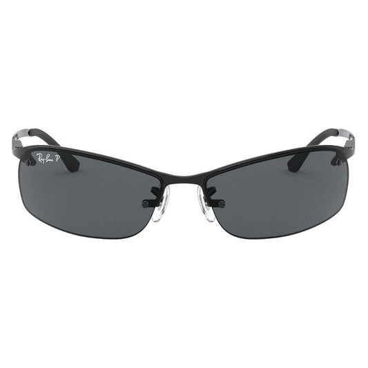 Ray Ban 'RB3183' Unisex Sonnenbrille: Top Bar Schwarz, Grau-Verlauf Gläser