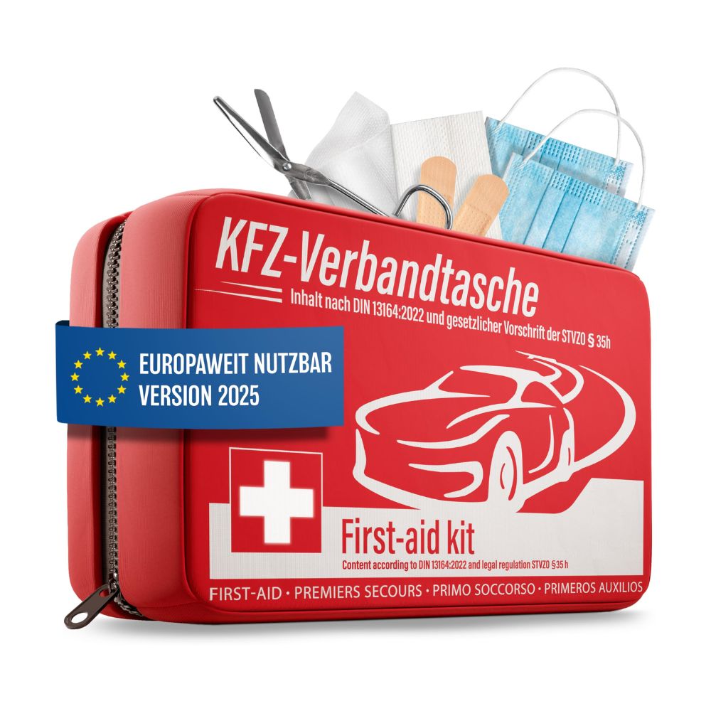 HELDENWERK KFZ-Verbandstasche (Norm 2025): Erste Hilfe-Set, StVO konform