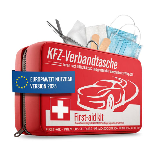 HELDENWERK KFZ-Verbandstasche (Norm 2025): Erste Hilfe-Set, StVO konform