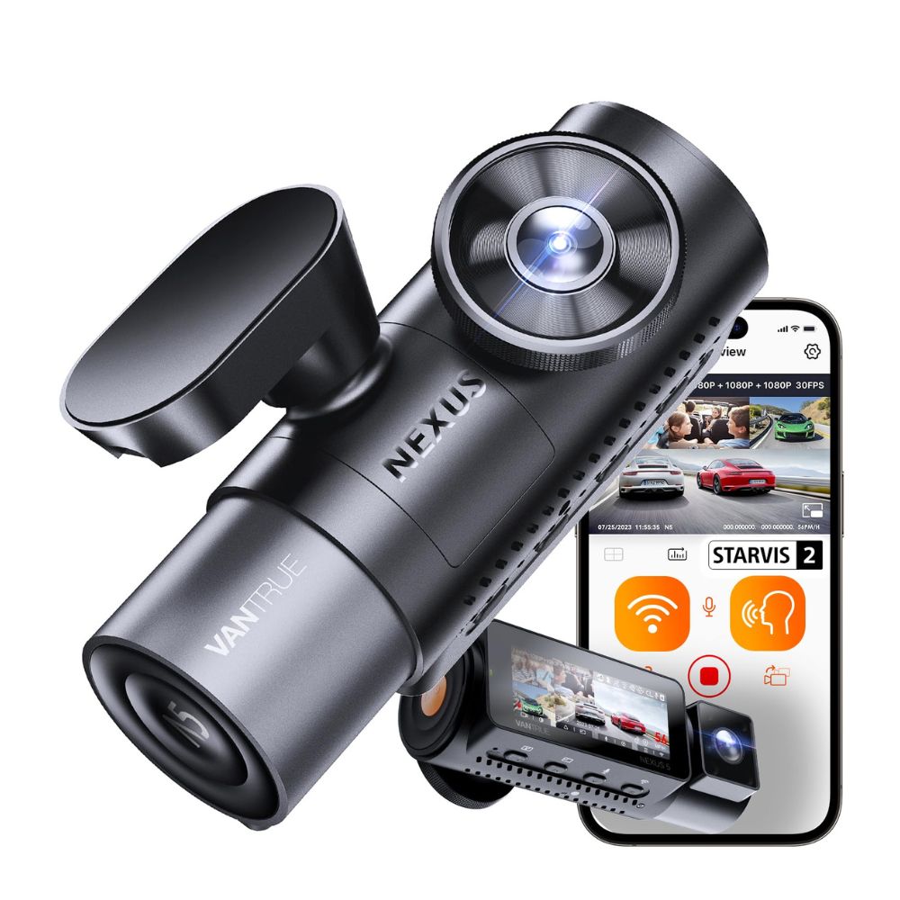 VANTRUE N5 Auto-Dashcam mit Nachtsicht: 4 Kanal, 2.7K, WiFi, 1080P, HDR+, GPS