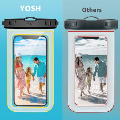 Wasserdichte Unterwasser Handyhülle (2er-Pack) passend für Smartphones bis 6,8 Zoll | Kristallklar