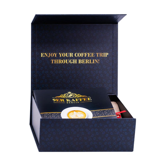 9ER KAFFEE BERLIN Geschenk-Set mit 9 Premium Kaffeesorten im Geschenkbox