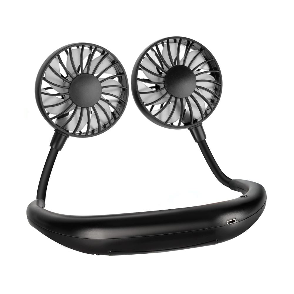 BOSONER Mini-Nackenventilator (2000mAh) mit USB, 360° Luftstrom, Leise