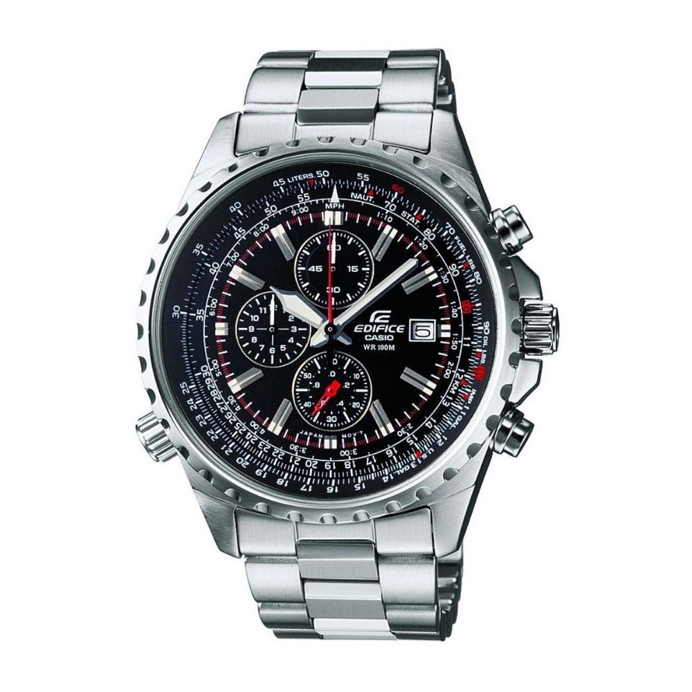 CASIO Herren Analog Quarz-Armbanduhr (EF-527D-1AVEF) aus massives Edelstahl 