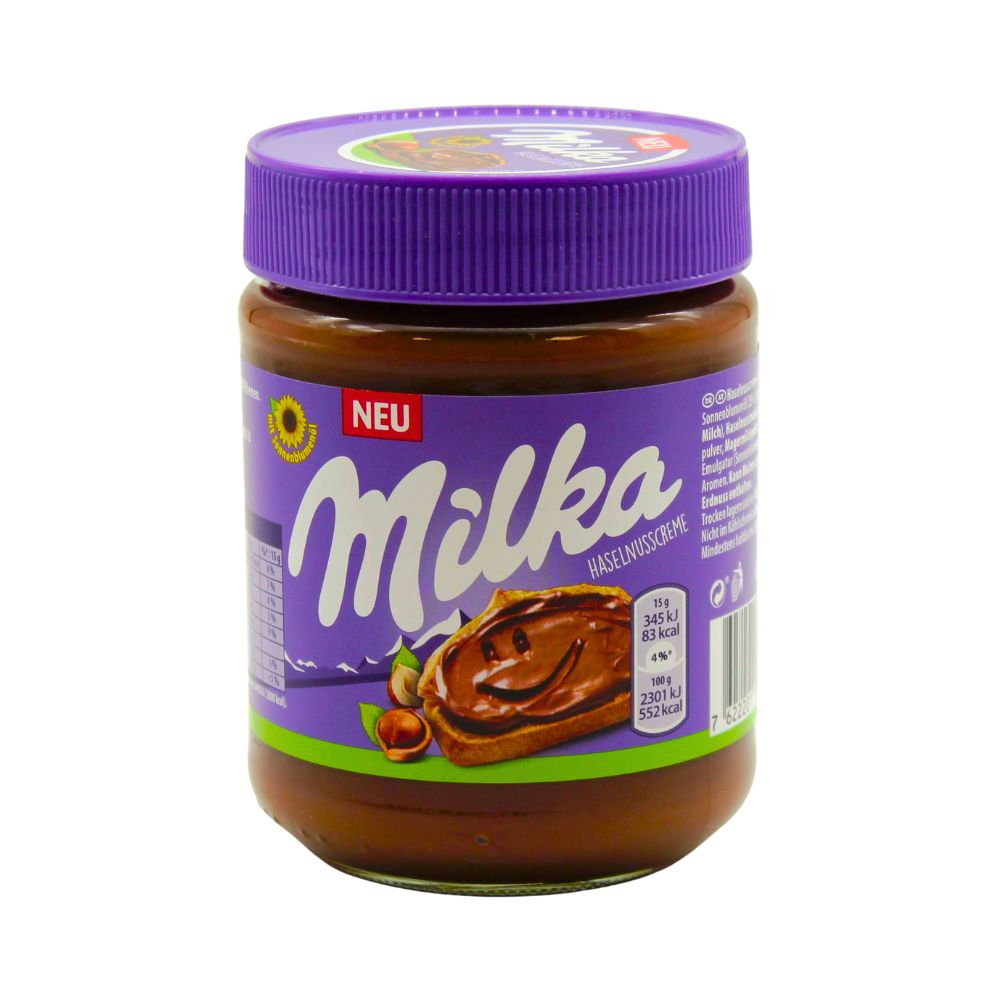 Milka Haselnusscreme Brotaufstrich: 12er Pack x 350g Glas