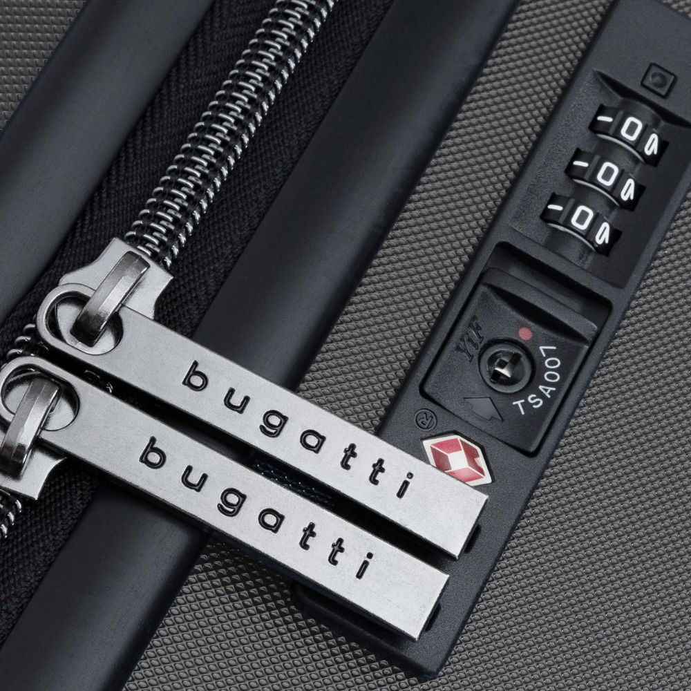 BUGATTI 'Valencia' Hartschalen Reisekoffer-Set (3-teilig): ABS-Material, TSA-Schloss