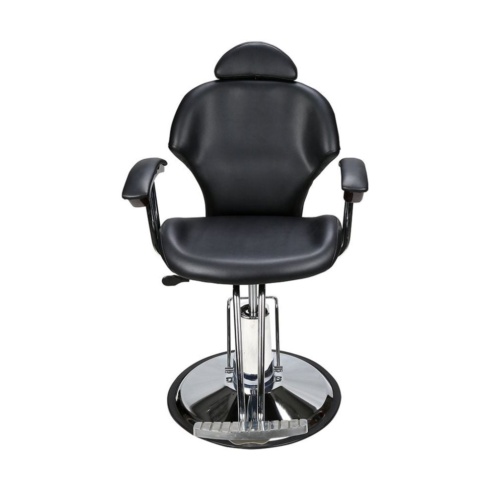 Barberpub Friseurstuhl | Hydraulisch, bis 135° kippbar mit Gasfeder-Sperre, 360° drehbar