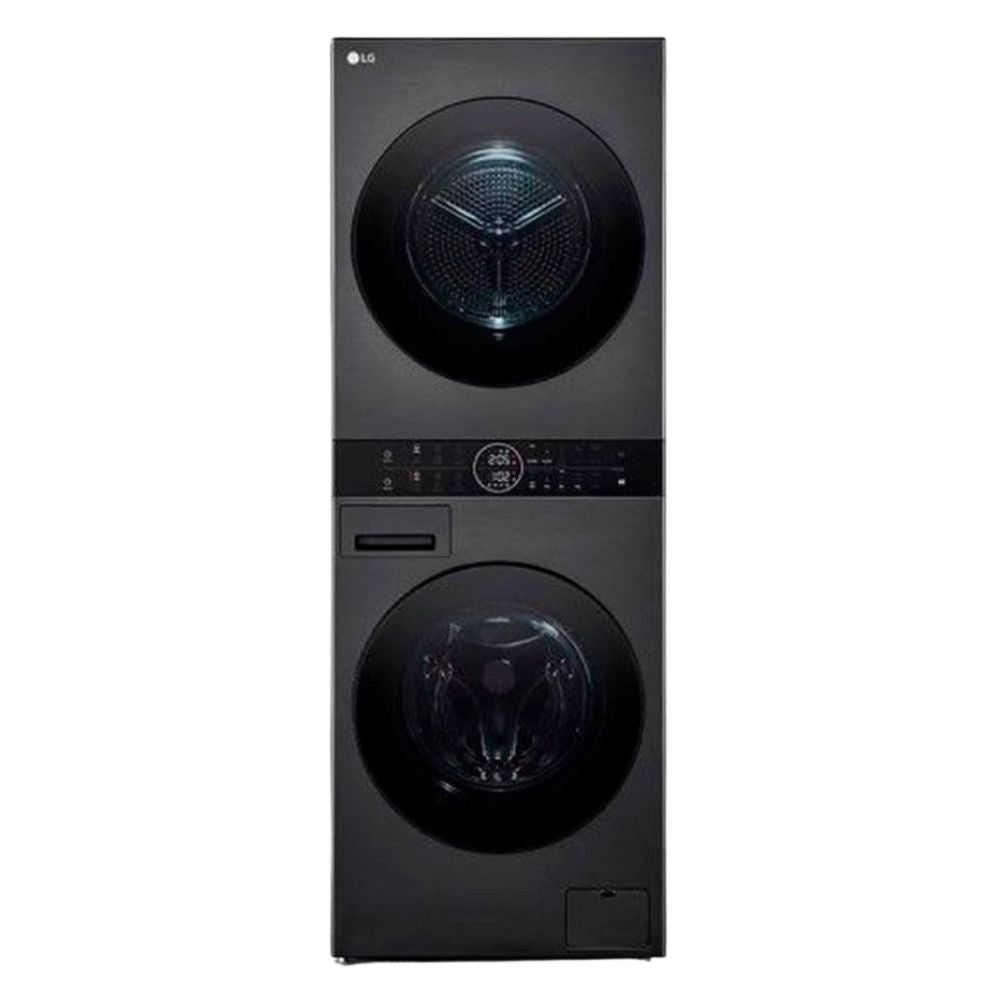 LG (WT1210BBF) Washtower: Waschmaschine - 12kg & Trockner - 10 kg | Einheitliches Panel, WiFi, Schwarz